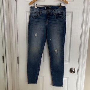 Kut from the Kloth Dark Blue Skinny Ankle Length Jeans